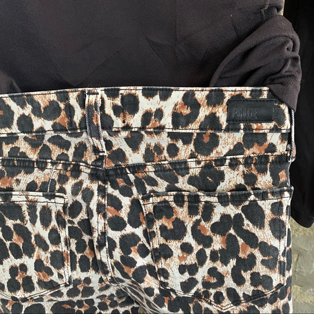 PAIGE ~ Leopard Print Verdugo Ankle Jeans - Picture 4 of 11